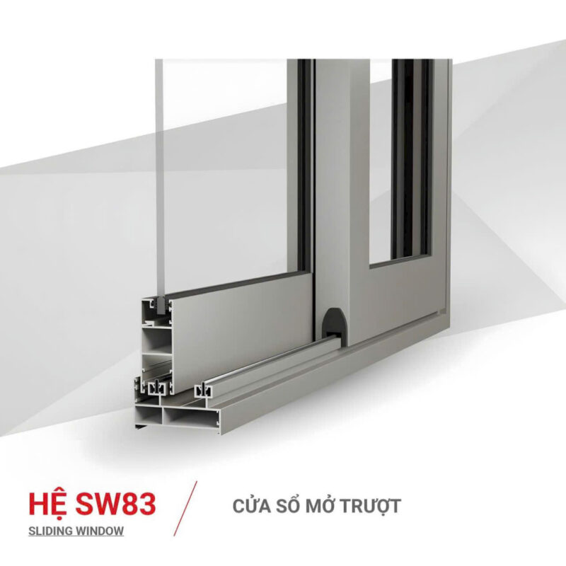 Cửa nhôm Maxpro hệ SW83 – Cửa sổ mở trượt