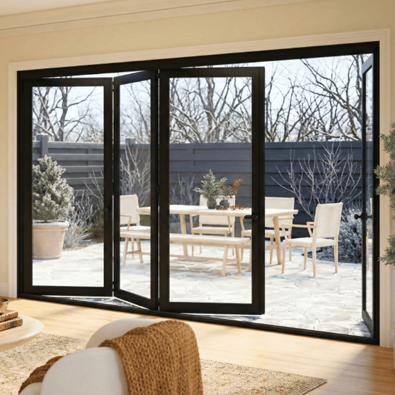 Cửa nhôm cầu Alvero hệ ASFD80 – Cửa đi xếp trượt