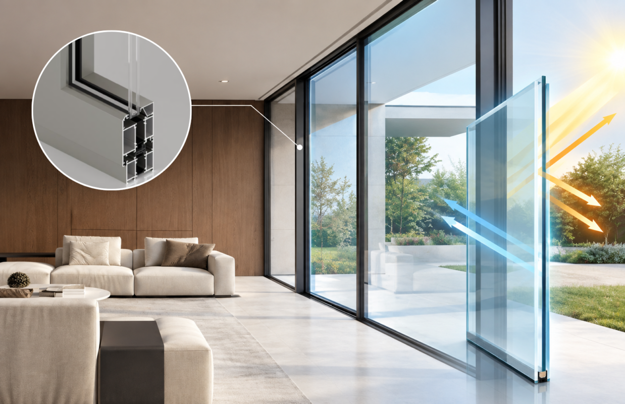 Cửa Nhôm Cầu Alvero Kết Hợp Kính Low-E: Cấu Hình Tối Ưu Cho Biệt Thự Nhiều Kính